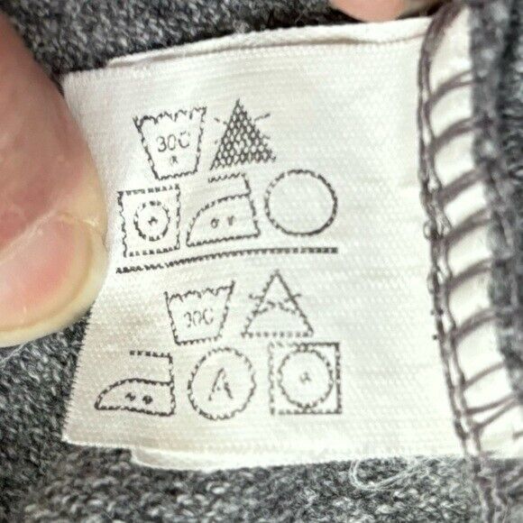 Chaps Ralph Lauren Men's Large Vintage Gray Cotton 1/4 Button Long Sleeve Polo - Picture 9 of 13